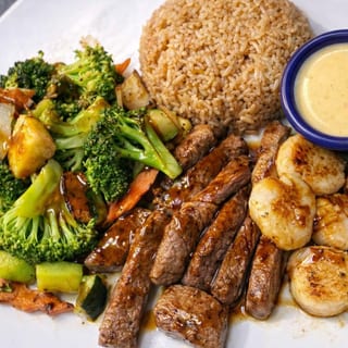 Hibachi NY Strip & Scallop